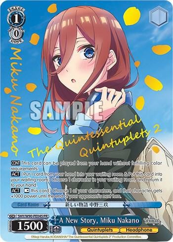 A New Story, Miku Nakano (Foil), The Quintessential Quintuplets 2 5HY/W90-PE04S PR