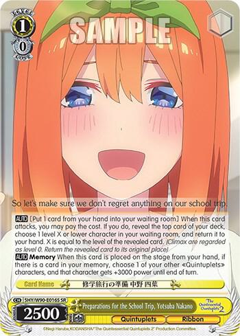Preparations for the School Trip, Yotsuba Nakano (SR), The Quintessential Quintuplets 2 5HY/W90-E016S SR
