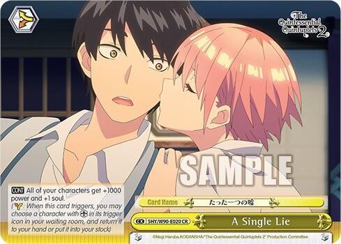 A Single Lie, The Quintessential Quintuplets 2 5HY/W90-E020 CR