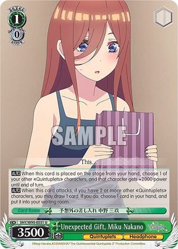 Unexpected Gift, Miku Nakano, The Quintessential Quintuplets 2 5HY/W90-E031 U