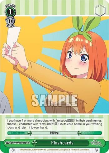 Flashcards (SR), The Quintessential Quintuplets 2 5HY/W90-E044S SR