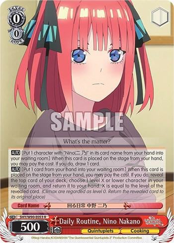Daily Routine, Nino Nakano, The Quintessential Quintuplets 2 5HY/W90-E053 R