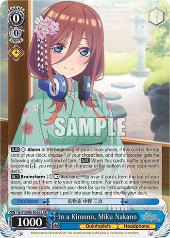 In a Kimono, Miku Nakano (SR), The Quintessential Quintuplets 2 5HY/W90-E084S SR