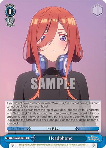 Headphone, The Quintessential Quintuplets 2 5HY/W90-E097 U