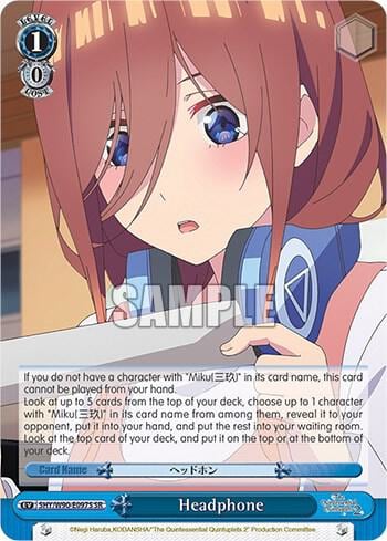 Headphone (SR), The Quintessential Quintuplets 2 5HY/W90-E097S SR
