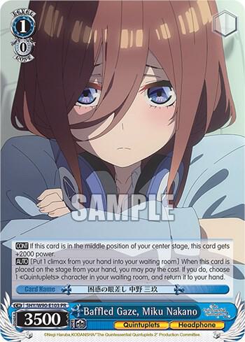 Baffled Gaze, Miku Nakano, The Quintessential Quintuplets 2 5HY/W90-E103 PR
