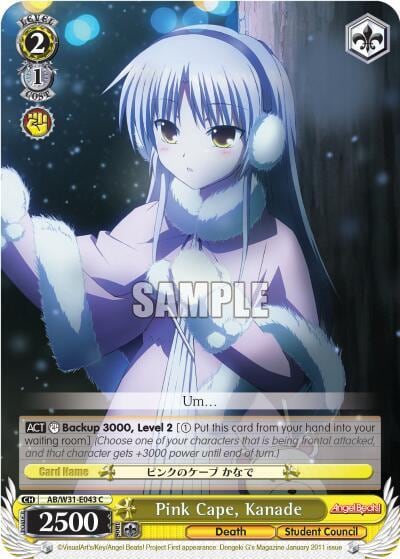 Pink Cape, Kanade, Angel Beats! Re:Edit AB/W31-E043 C