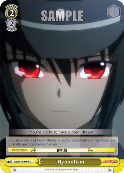 Hypnotism, Angel Beats! Re:Edit AB/W31-E049 C