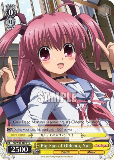 Big Fan of Gldemo, Yui, Angel Beats! Re:Edit AB/W31-TE02 TD