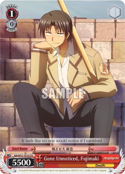 Gone Unnoticed, Fujimaki, Angel Beats! Re:Edit AB/W31-TE16 TD