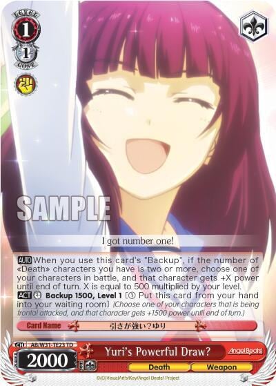 Yuri's Powerful Draw?, Angel Beats! Re:Edit AB/W31-TE23 TD