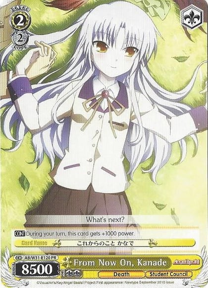 From Now On, Kanade, Angel Beats! Re:Edit AB/W31-E120 PR