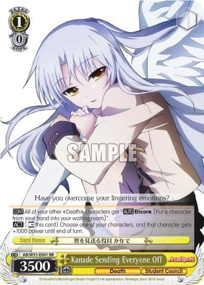 Kanade Sending Everyone Off, Angel Beats! Re:Edit AB/W31-E001 RR
