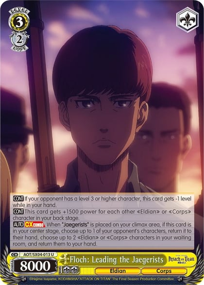 Floch: Leading the Jaegerists, Attack On Titan: Final Season AOT/SX04-013 U
