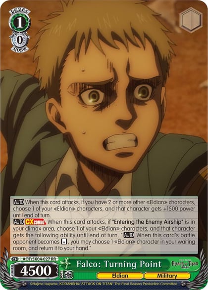 Falco: Turning Point, Attack On Titan: Final Season AOT/SX04-027 RR