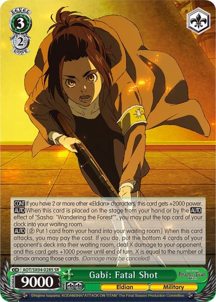 Gabi: Fatal Shot (SR), Attack On Titan: Final Season AOT/SX04-028S SR