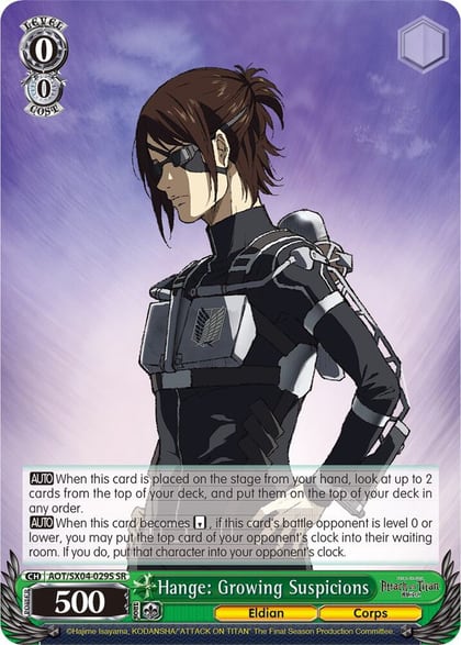 Hange: Growing Suspicions (SR), Attack On Titan: Final Season AOT/SX04-029S SR