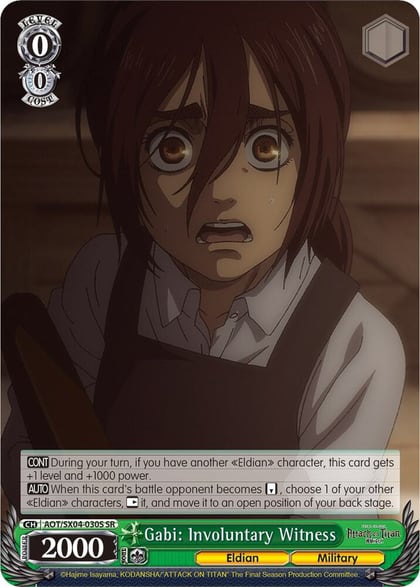 Gabi: Involuntary Witness (SR), Attack On Titan: Final Season AOT/SX04-030S SR