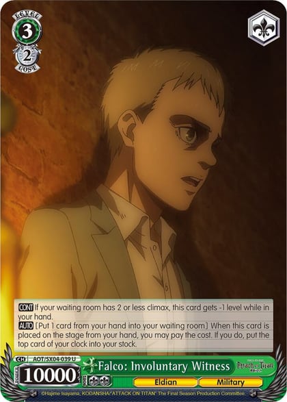 Falco: Involuntary Witness, Attack On Titan: Final Season AOT/SX04-039 U