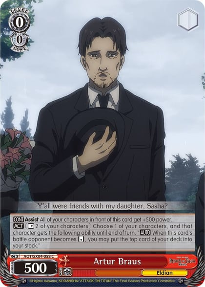 Artur Braus, Attack On Titan: Final Season AOT/SX04-058 C