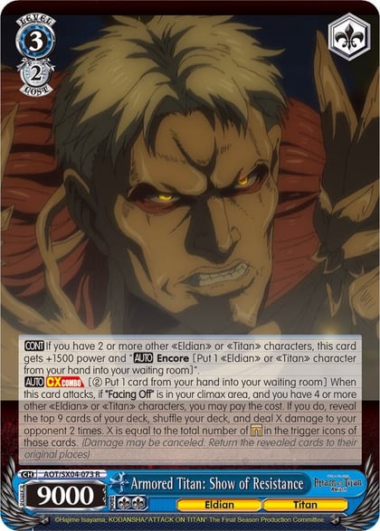 Armored Titan: Show of Resistance, Attack On Titan: Final Season AOT/SX04-073 R