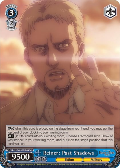 Reiner: Past Shadows (SR), Attack On Titan: Final Season AOT/SX04-079S SR