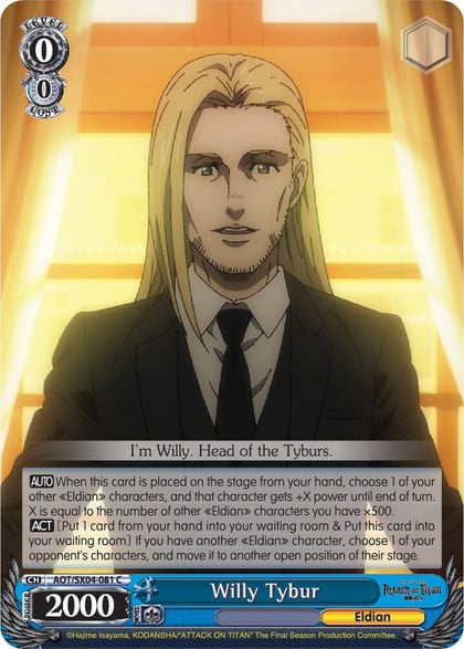 Willy Tybur, Attack On Titan: Final Season AOT/SX04-081 C