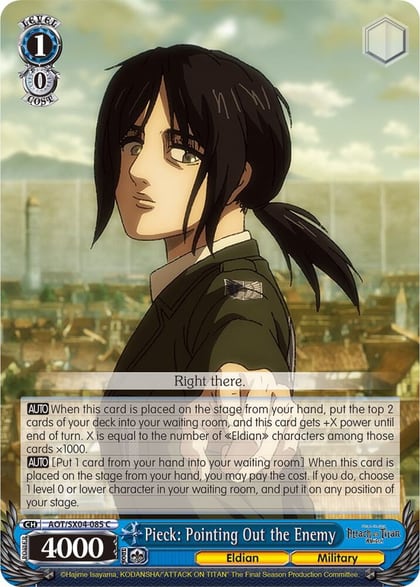 Pieck: Pointing Out the Enemy, Attack On Titan: Final Season AOT/SX04-085 C