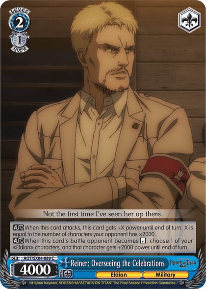 Reiner: Overseeing the Celebrations, Attack On Titan: Final Season AOT/SX04-089 C