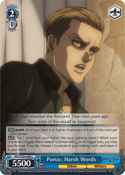 Porco: Harsh Words, Attack On Titan: Final Season AOT/SX04-090 C