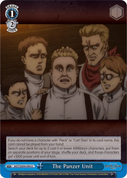 The Panzer Unit, Attack On Titan: Final Season AOT/SX04-094 U