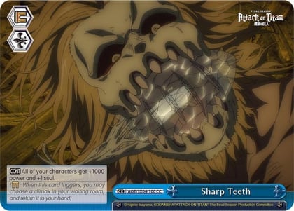 Sharp Teeth, Attack On Titan: Final Season AOT/SX04-100 CC
