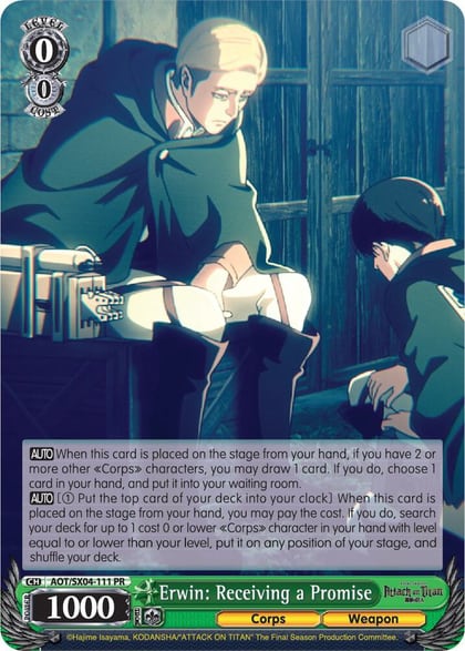 Erwin: Receiving a Promise, Attack On Titan: Final Season AOT/SX04-111 PR
