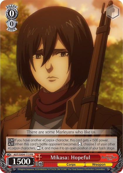 Mikasa: Hopeful, Attack On Titan: Final Season AOT/SX04-113 PR
