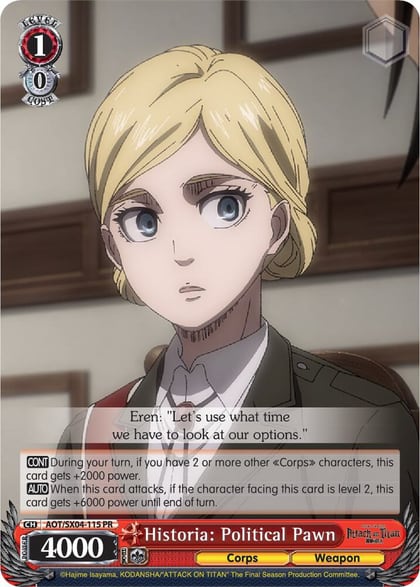 Historia: Political Pawn, Attack On Titan: Final Season AOT/SX04-115 PR