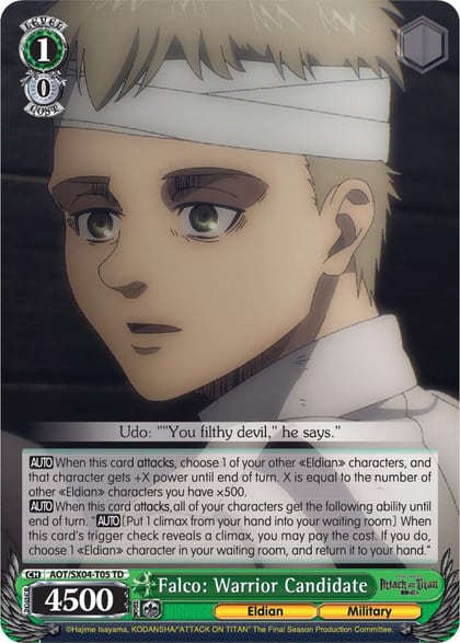 Falco: Warrior Candidate, Attack On Titan: Final Season AOT/SX04-T05 TD