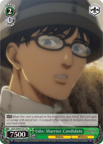 Udo: Warrior Candidate, Attack On Titan: Final Season AOT/SX04-T07 TD