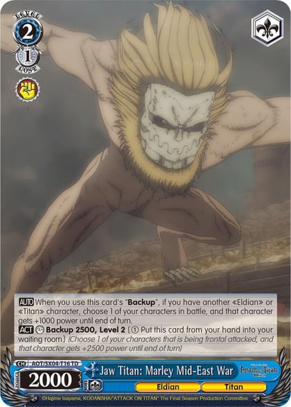 Jaw Titan: Marley Mid-East War, Attack On Titan: Final Season AOT/SX04-T16 TD