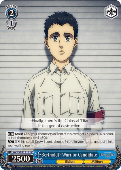 Bertholdt: Warrior Candidate, Attack On Titan: Final Season AOT/SX04-T17 TD