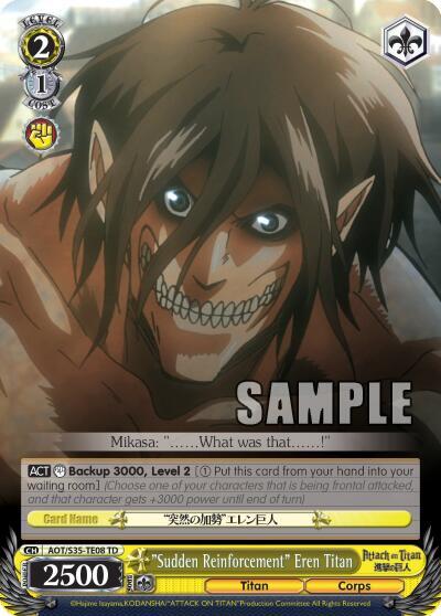 "Sudden Reinforcement" Eren Titan, Attack on Titan AOT/S35-TE08 TD