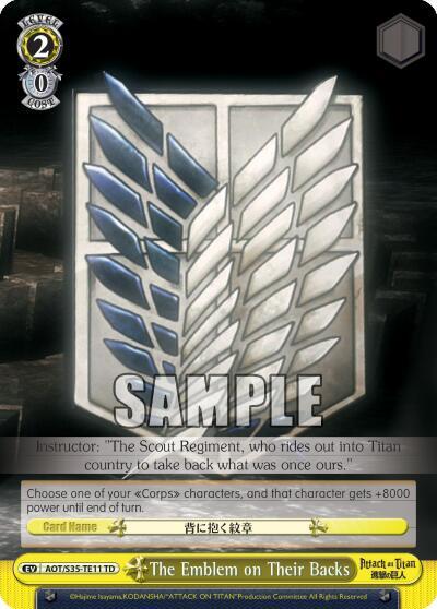 The Emblem on Their Backs, Attack on Titan AOT/S35-TE11 TD