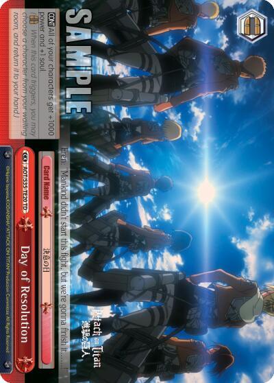 Day of Resolution, Attack on Titan AOT/S35-TE20 TD