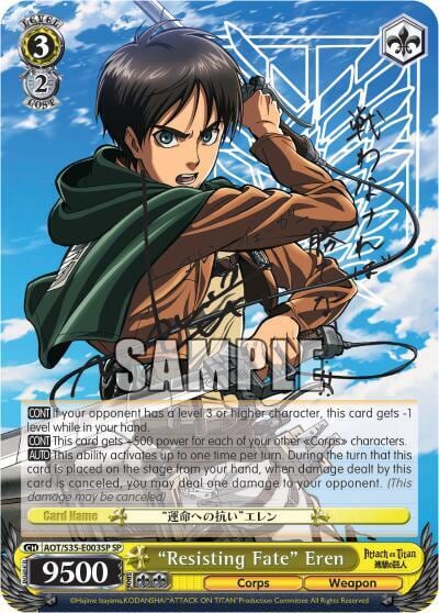 "Resisting Fate" Eren (SP), Attack on Titan AOT/S35-E003SP SP
