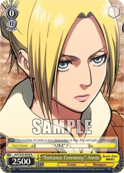 "Entrance Ceremony" Annie, Attack on Titan AOT/S35-E004 R