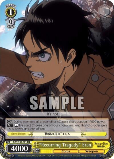 "Recurring Tragedy" Eren, Attack on Titan AOT/S35-E010 U