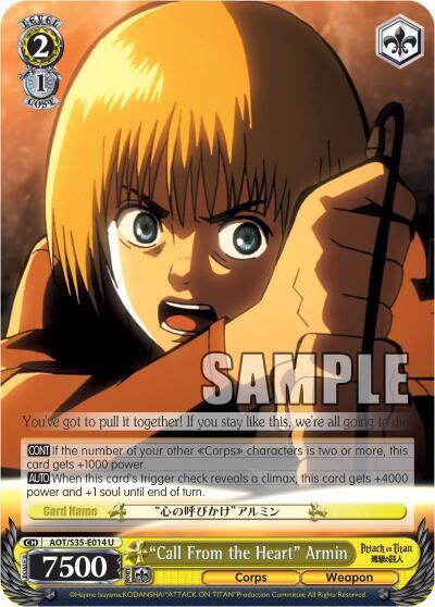 "Call From the Heart" Armin, Attack on Titan AOT/S35-E014 U