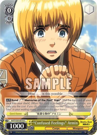 "Confused Feelings" Armin, Attack on Titan AOT/S35-E016 C