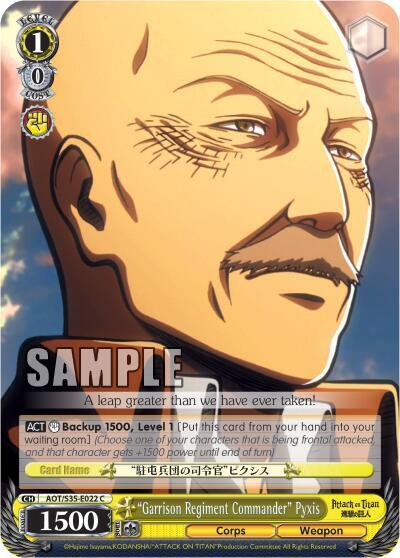"Garrison Regiment Commander" Pyxis, Attack on Titan AOT/S35-E022 C
