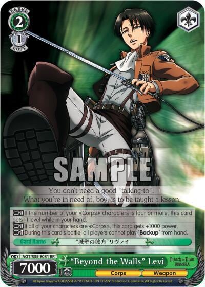 "Beyond the Walls" Levi, Attack on Titan AOT/S35-E031 RR