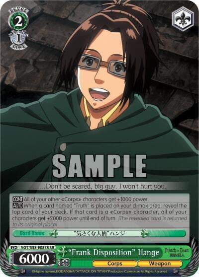 "Frank Disposition" Hange (SR), Attack on Titan AOT/S35-E037S SR